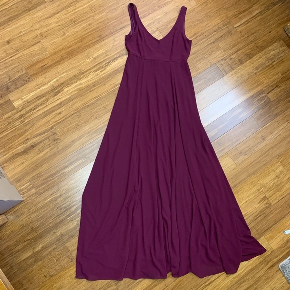 Show Me Your Mumu Jenn Maxi Dress‎ Womens Medium Merlot V-Neck Sleeveless Gown - Picture 1 of 7